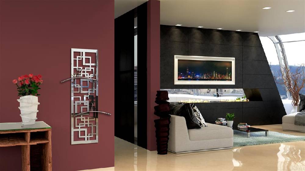 Szagato Garderobe Wandgarderobe Design Quadrat 140x40cm Edelstahl poliert SZAGATO Garderobe Metall Garderobe Wand Garderobenpaneel Garderobenleiste Flur Lagerräumung