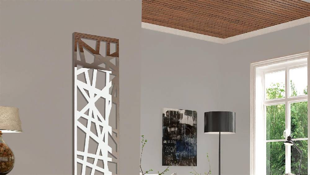 Szagato Garderobe Wandgarderobe Design Stripes 140x40cm Edelstahl poliert SZAGATO Garderobe Metall Wand Garderobenpaneel Garderobenleiste Flurgarderobe Neueste Mode