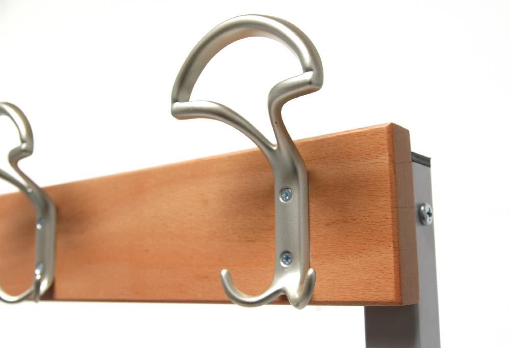 Szagato Garderobenbank mit Haken 2-seitig 2 Sitzbänke HxBxT 170x100x60cm Marke SZAGATO Umkleidebank Umkleide Sitzbank Garderobe mit Sitzbank Turnhalle Bestseller