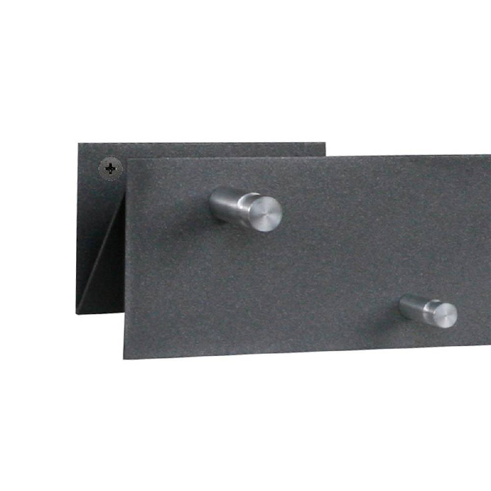 Szagato Garderobenleiste 50x9cm moonstone-grau (N-Anordnung) SZAGATO Made in Germany Garderobenpaneel Flurgarderobe Garderobe Flur Wandgarderobe Hakenleiste Riesige Ersparnisse
