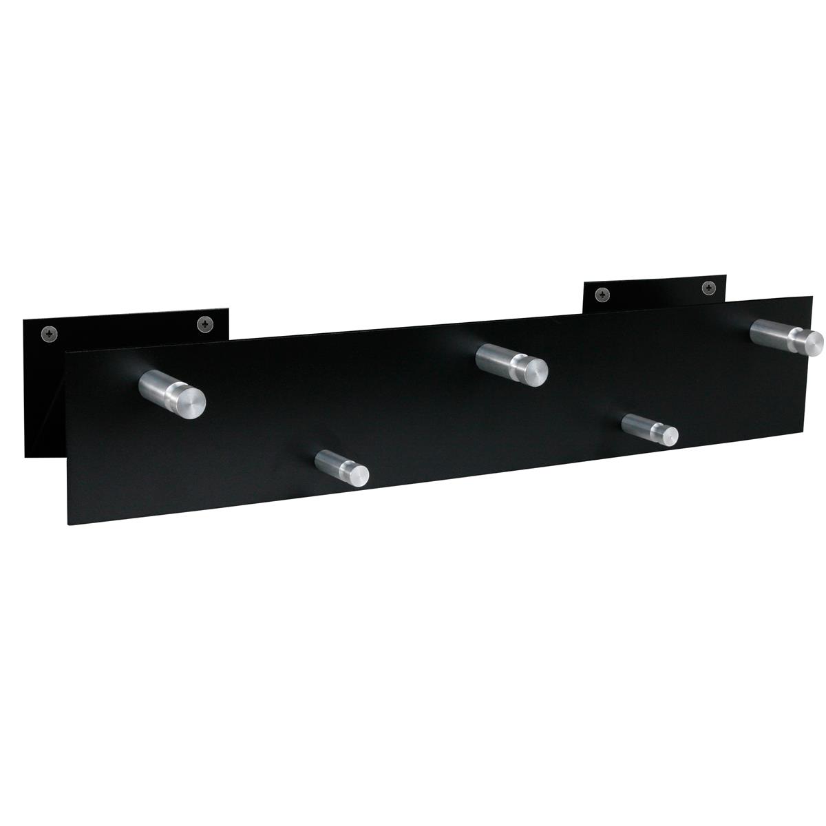 Szagato Garderobenleiste 50x9cm schwarz (N-Anordnung) SZAGATO Made in Germany Garderobenpaneel Flurgarderobe Garderobe Flur Wandgarderobe Hakenleiste