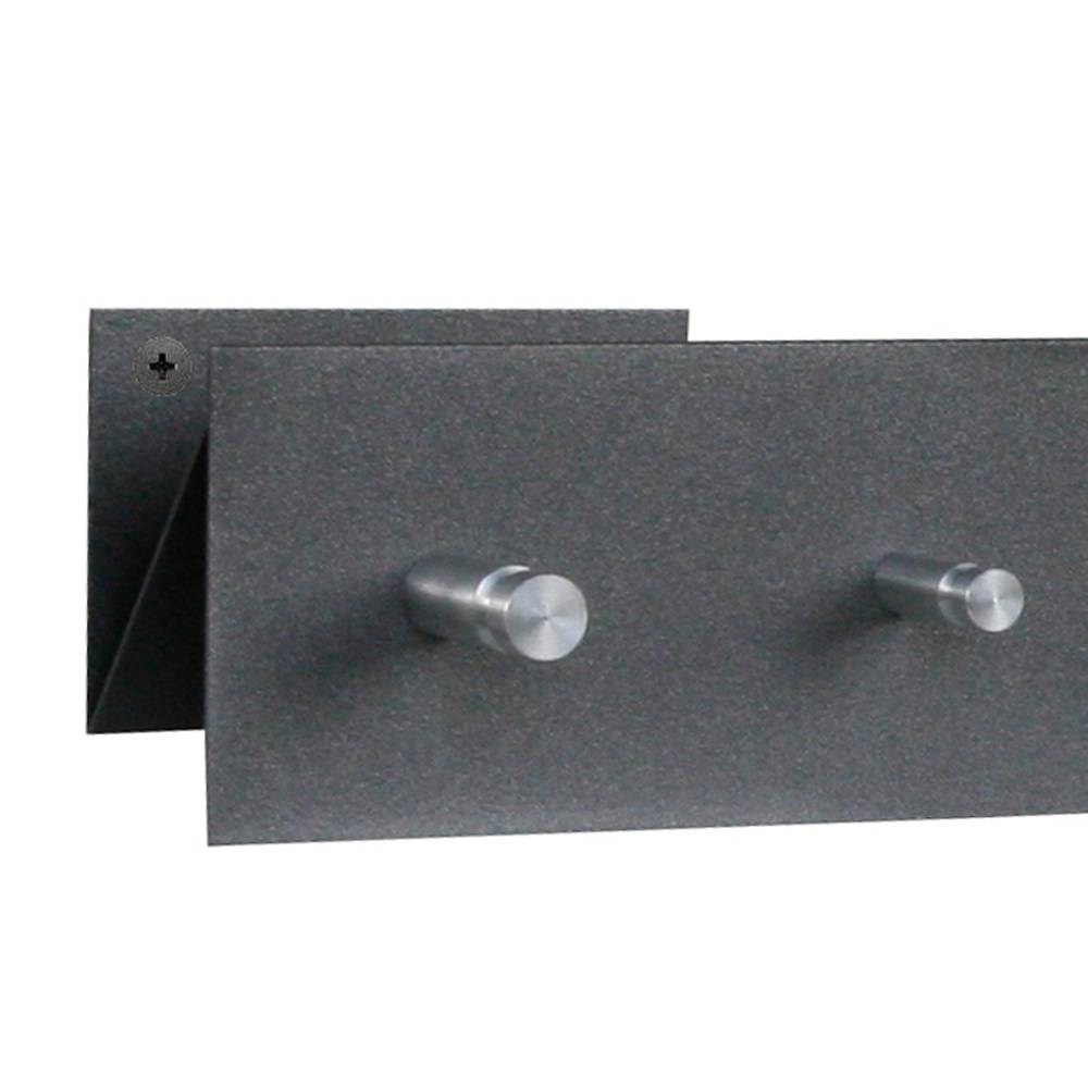 Szagato Garderobenleiste 50x9cm silber (gerade Anordnung) SZAGATO Made in Germany Garderobenpaneel Flurgarderobe Garderobe Flur Wandgarderobe Hakenleiste Super Sparpreis