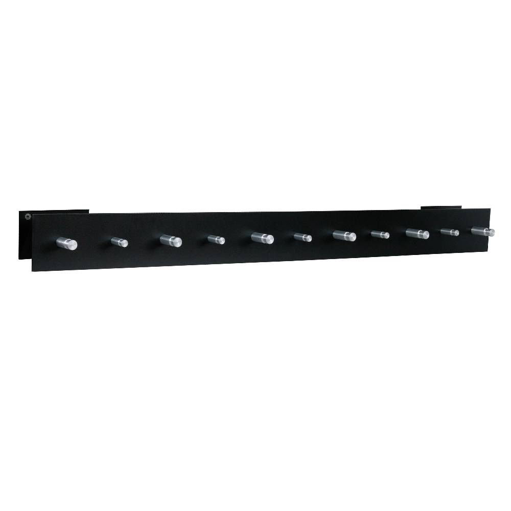Szagato Garderobenleiste schwarz 100x9cm (gerade Anordnung) SZAGATO Made in Germany Garderobenpaneel Flurgarderobe Garderobe Flur Wandgarderobe Hakenleiste