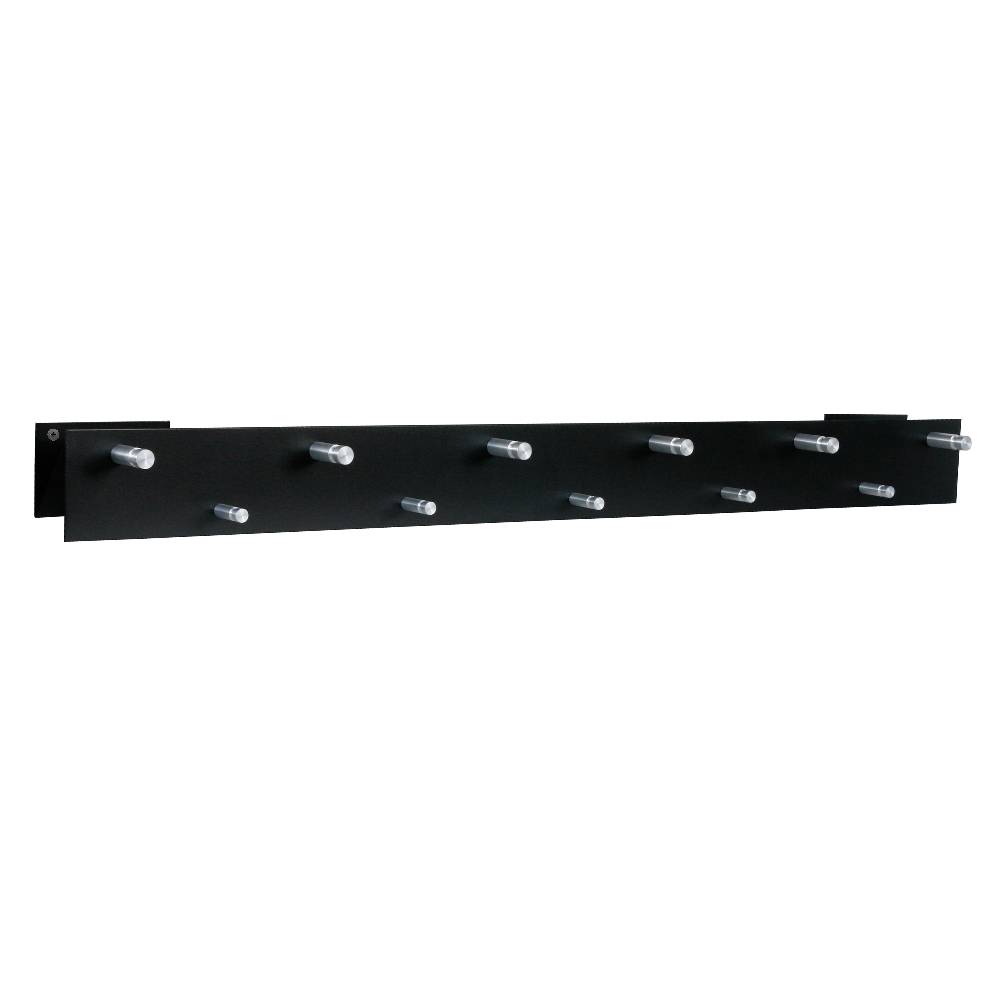 Szagato Garderobenleiste schwarz 100x9cm (N-Anordnung) SZAGATO Made in Germany Garderobenpaneel Flurgarderobe Garderobe Flur Wandgarderobe Hakenleiste Letzte 3 Tage