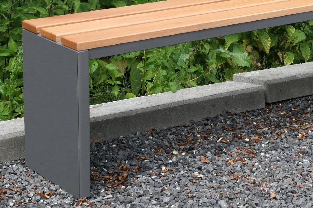 Szagato Gartenbank Parkbank Edelstahl BxTxH 200x30x40cm anthrazit SZAGATO Made in Germany Sitzbank Metall Umkleidebank Parkbank wetterfest Parkbänke Neueste Stile