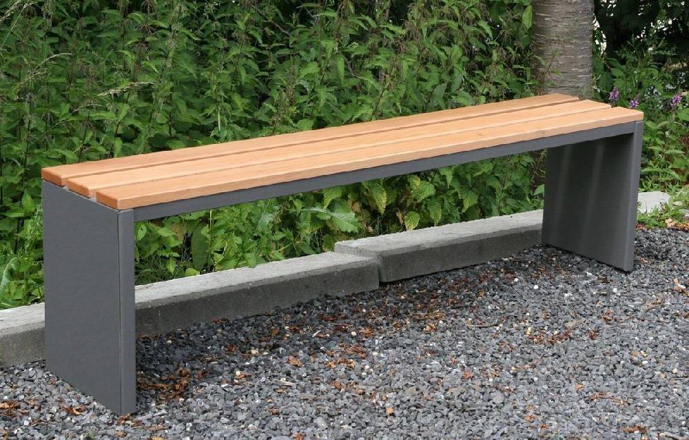 Szagato Gartenbank Parkbank Edelstahl BxTxH 200x30x40cm anthrazit SZAGATO Made in Germany Sitzbank Metall Umkleidebank Parkbank wetterfest Parkbänke Neueste Stile