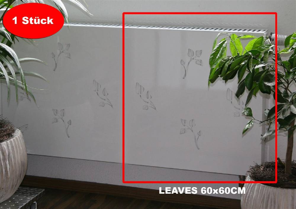 Szagato Heizkörperverkleidung 60x 60cm Design Leaves weiß (1 Stück) SZAGATO Heizungsverkleidung Verkleidung Heizkörper Abdeckung Heizkörper Heizungsabdeckung Günstiger Verkauf