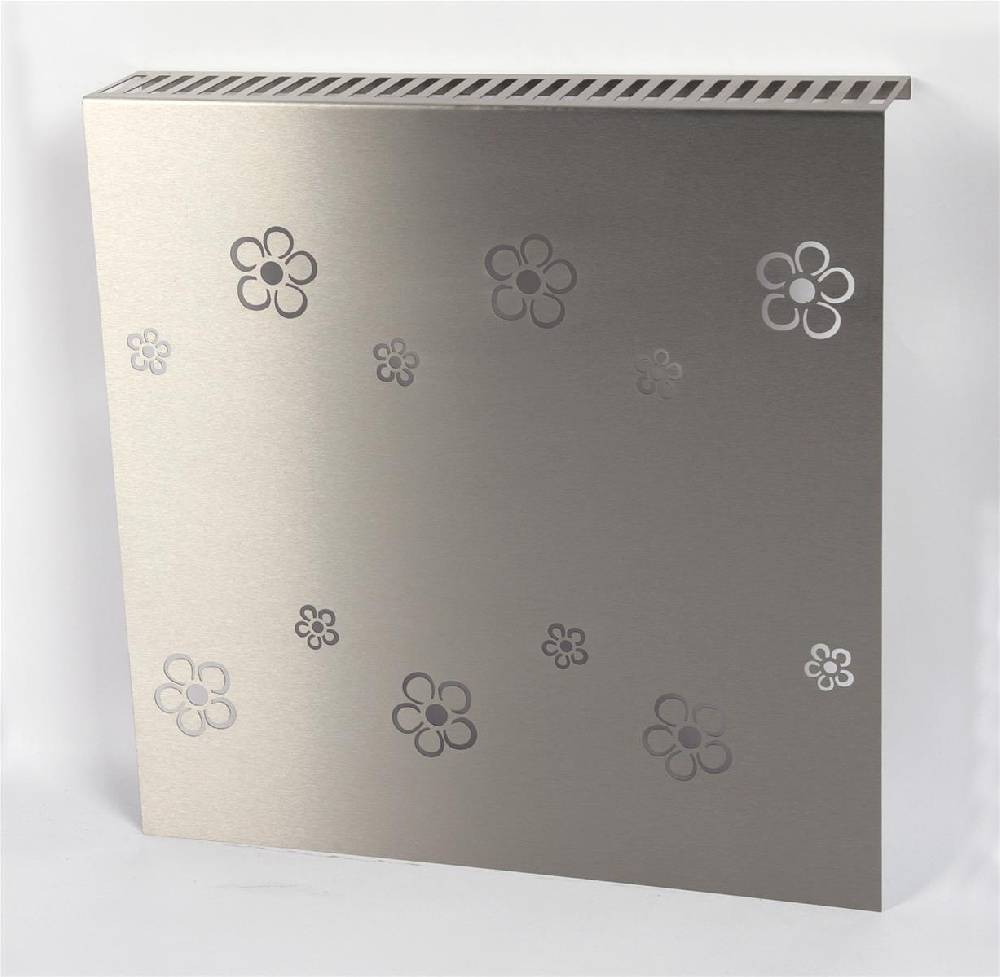 Szagato Heizkörperverkleidung Edelstahl 60 x 60cm Design Flower Frame (2 Stück) SZAGATO Heizungsverkleidung Verkleidung Heizkörper Abdeckung für Heizkörper Fabrikpreis