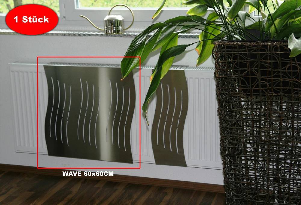 Szagato Heizkörperverkleidung Edelstahl 60 x 60cm Design Wave (1 Stück) SZAGATO Heizungsverkleidung Verkleidung Heizkörper Abdeckung für Heizkörper Günstig kaufen