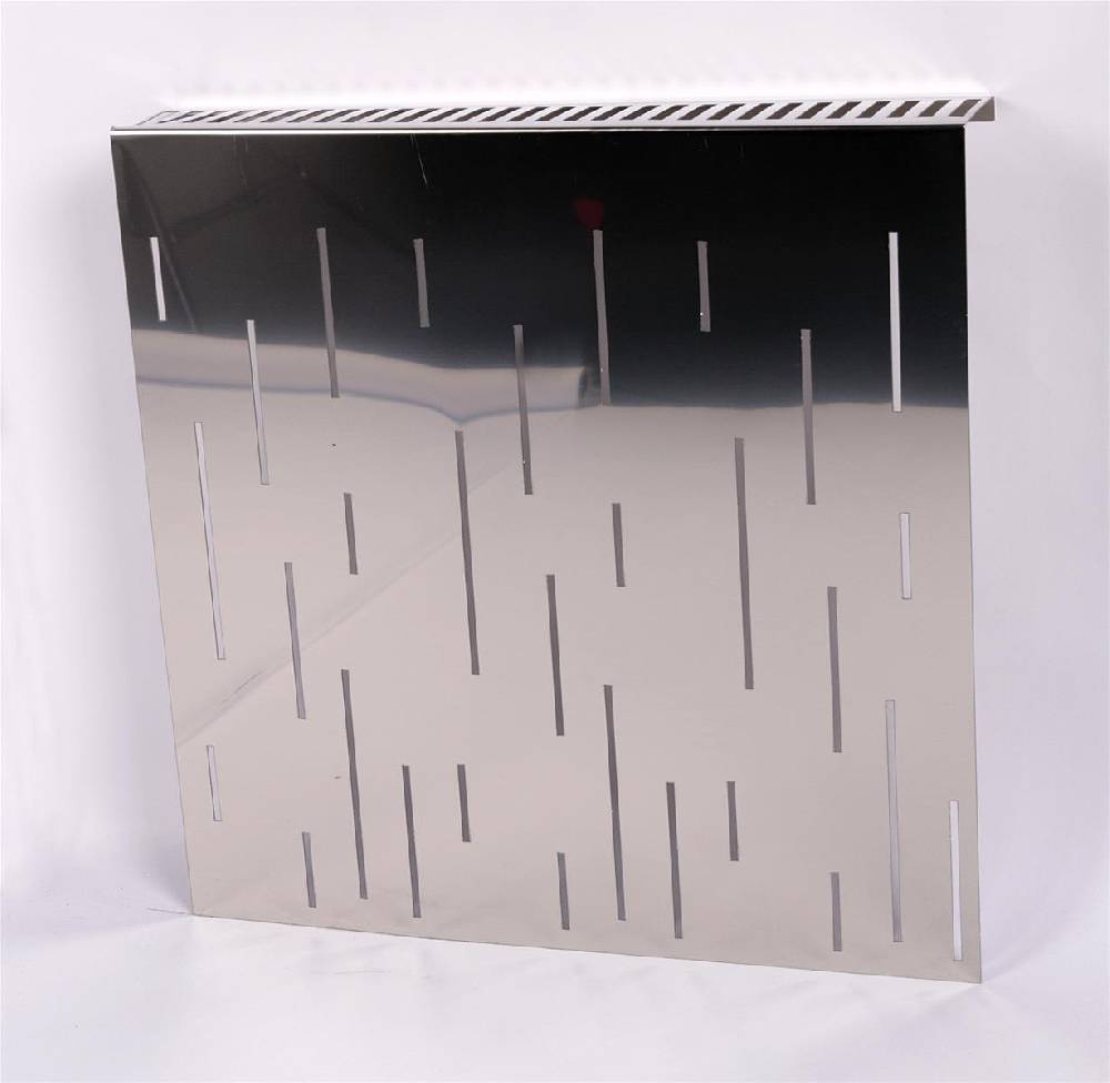 Szagato Heizkörperverkleidung Edelstahl glänzend 60 x 60cm Design Rain (1 Stück) SZAGATO Heizungsverkleidung Verkleidung Heizkörper Abdeckung für Heizkörper Flash Sale