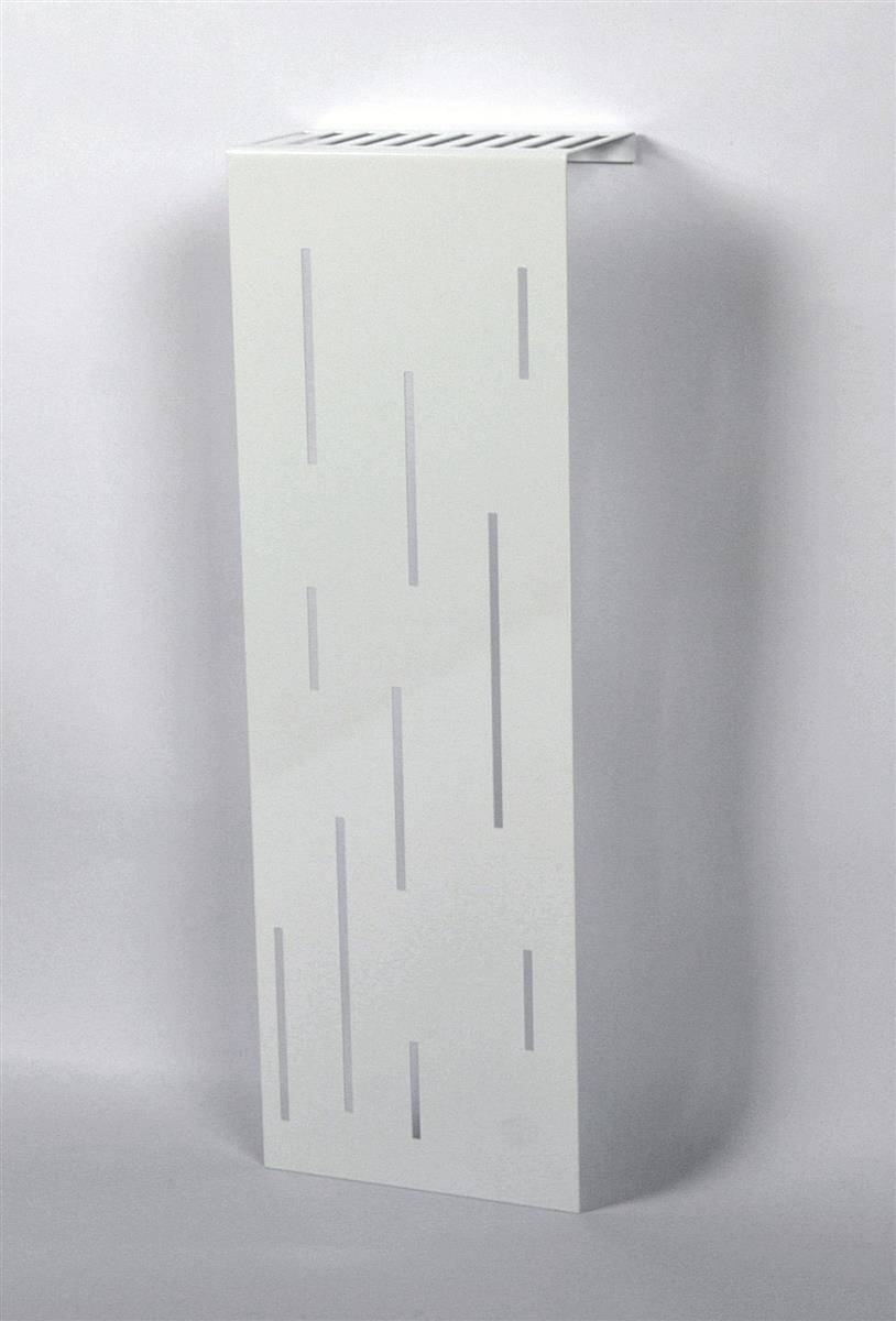 Szagato Heizkörperverkleidung 60 x 20cm Design Rain weiß (SET=3 Stück) SZAGATO Heizungsverkleidung Verkleidung Heizkörper Abdeckung für Heizkörper Cyber Monday