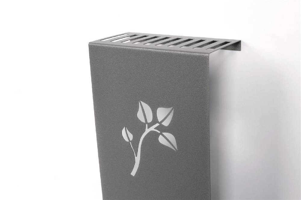 Szagato Heizkörperverkleidung 60 x 20cm Leaves anhrazit (1 Stück) SZAGATO Heizungsverkleidung Verkleidung Heizkörper Abdeckung Heizkörper Heizungsabdeckung Lagerräumung