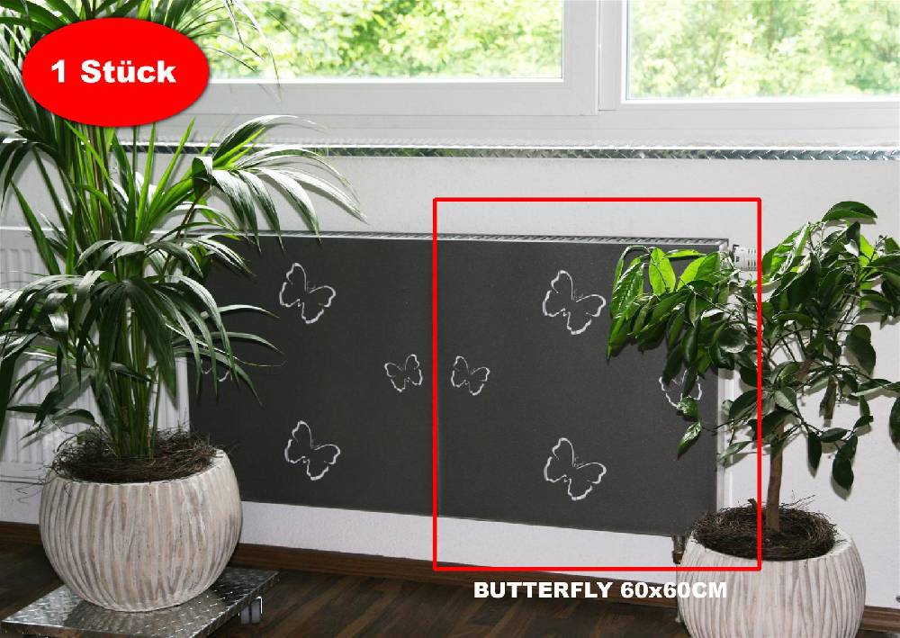 Szagato Heizkörperverkleidung 60 x 60cm Butterfly anthrazit 1 Stück SZAGATO Heizungsverkleidung Verkleidung Heizkörper Abdeckung Heizkörper Heizungsabdeckung Top Angebot