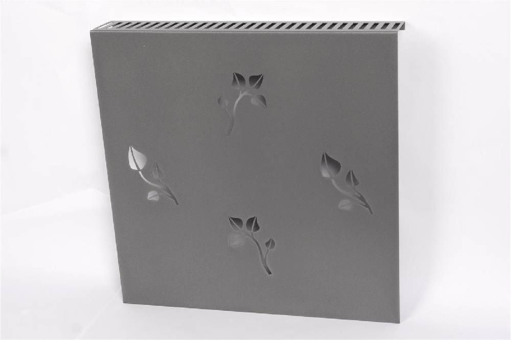 Szagato Heizkörperverkleidung 60 x 60cm Design Leaves silber (SET= 2 Stück) SZAGATO Heizungsverkleidung Verkleidung Heizkörper Abdeckung für Heizkörper Blitzangebot
