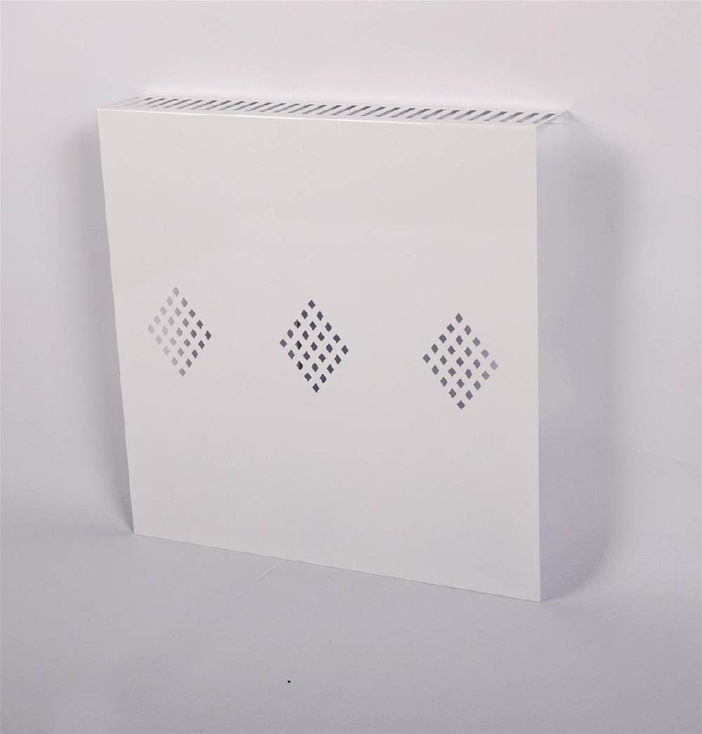 Szagato Heizkörperverkleidung 60 x 60cm Design Raute weiß (1 Stück) SZAGATO Heizungsverkleidung Verkleidung Heizkörper Abdeckung Heizkörper Heizungsabdeckung Räumungsverkauf