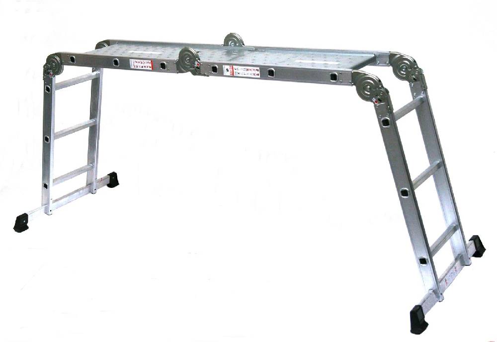Szagato Mehrzweckleiter 4x3 Stufen 330cm mit Plattform ALU SZAGATO Arbeitsleiter ALU Multifunktions-Leiter Gelenkleiter mit Plattsform 3in1 Mehrzweckleiter Discount Store für neue Produkte