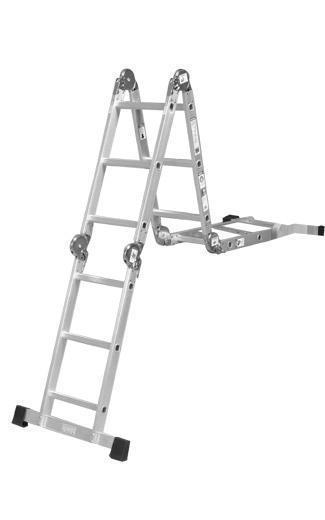 Szagato Mehrzweckleiter 4x3 Stufen 330cm mit Plattform ALU SZAGATO Arbeitsleiter ALU Multifunktions-Leiter Gelenkleiter mit Plattsform 3in1 Mehrzweckleiter Discount Store für neue Produkte