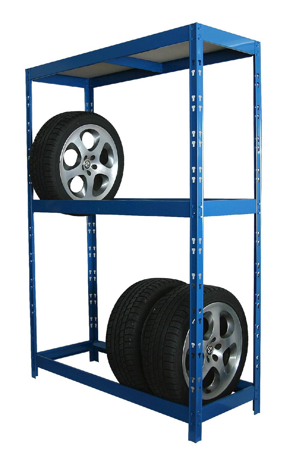 Szagato Reifenregal Felgenregal SZAGATO 180x130x50cm blau 1 Boden 8 Reifen bis 22 Zoll 120kg/Boden Räderregal Räderregale Regal Felgen in Garage Garagenregal Günstiger Verkauf