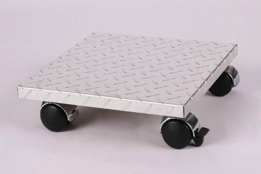 Szagato Rollbrett Pflanzenroller 30x30cm ALU 120kg Chromrollen + Bremse SZAGATO Made in Germany Blumenuntersetzer Möbelroller Blumenroller Transportroller Blitzverkäufe