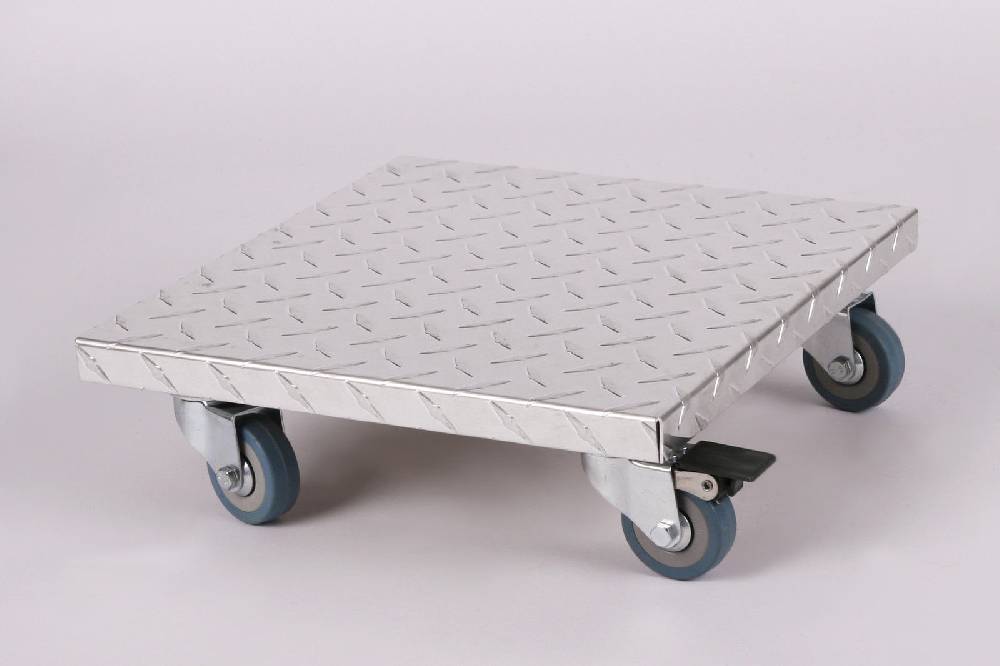 Szagato Rollbrett Pflanzenroller 30x30cm Alu 150 kg PU-Rolle SZAGATO Made in Germany Blumenuntersetzer Möbelroller Outdoor Blumenroller Transportroller Kostenloser Versand