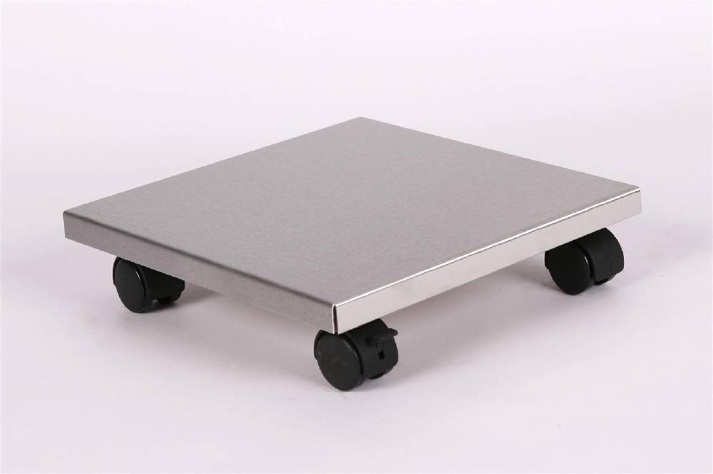 Szagato Rollbrett Pflanzenroller 30x30cm Edelstahl 100kg Bürorollen + Bremse SZAGATO Made in Germany Blumenuntersetzer Möbelroller Outdoor Blumenroller Sonderangebot