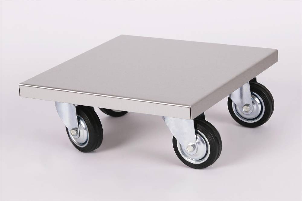 Szagato Rollbrett Pflanzenroller 30x30cm Edelstahl 200kg große Rollen SZAGATO Made in Germany Blumenuntersetzer Möbelroller Blumenroller Transportroller Großer Ausverkauf