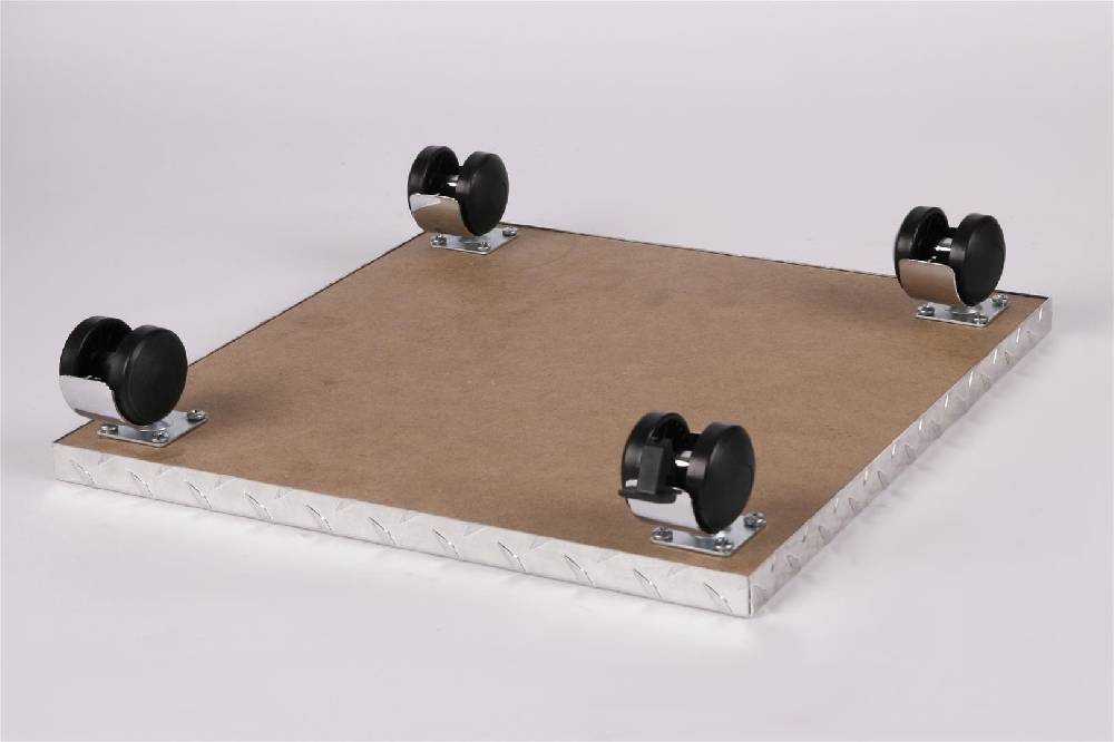 Szagato Rollbrett Pflanzenroller 40x40cm ALU 120kg Chromrollen + Bremse SZAGATO Made in Germany Blumenuntersetzer Möbelroller Blumenroller Transportroller Exklusivangebot