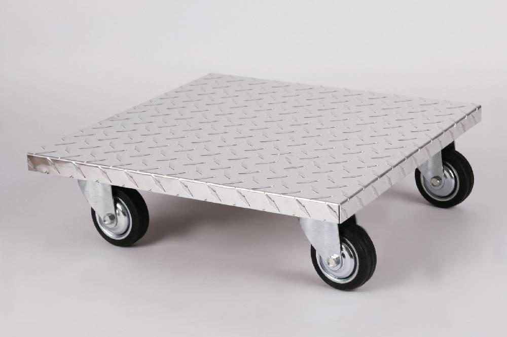 Szagato Rollbrett Pflanzenroller 40x40cm ALU 200kg große Rollen SZAGATO Made in Germany Blumenuntersetzer Möbelroller Outdoor Blumenroller Transportroller Black Friday