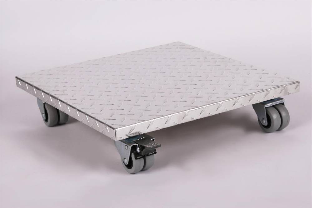 Szagato Rollbrett Pflanzenroller 40x40cm ALU 300kg Doppelrollen + Bremse SZAGATO Made in Germany Blumenuntersetzer Möbelroller Blumenroller Transportroller Cyber Monday