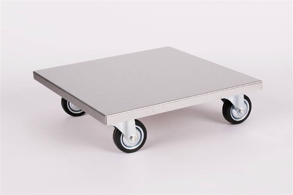 Szagato Rollbrett Pflanzenroller 40x40cm Edelstahl 200kg große Rollen SZAGATO Made in Germany Blumenuntersetzer Möbelroller Blumenroller Transportroller Valentinstagsangebot