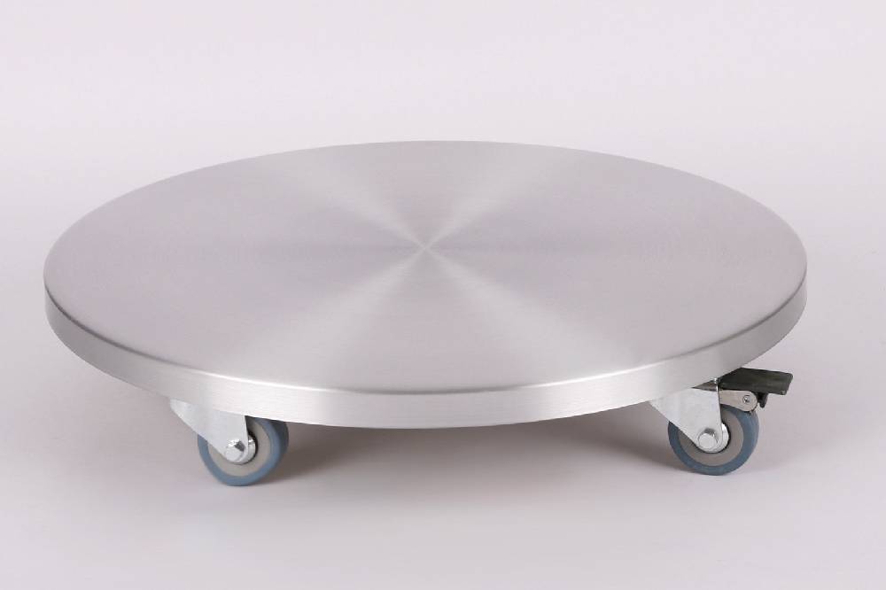 Szagato Rollbrett Pflanzenroller Ø46cm ALU 150 kg PU-Rolle +Bremse SZAGATO Made in Germany Blumenuntersetzer Möbelroller Outdoor Blumenroller Transportroller Top Angebot
