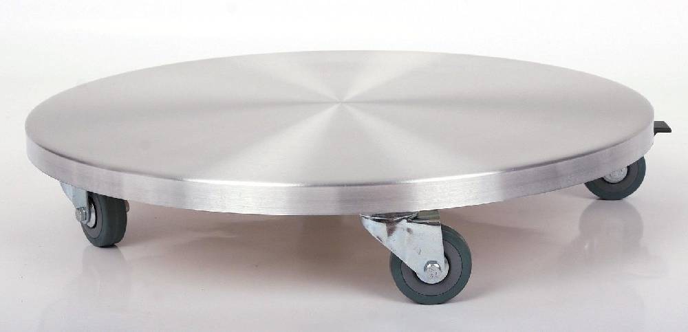 Szagato Rollbrett Pflanzenroller Ø46cm ALU 150 kg PU-Rolle SZAGATO Made in Germany Blumenuntersetzer Möbelroller Outdoor Blumenroller Transportroller Neueste Mode