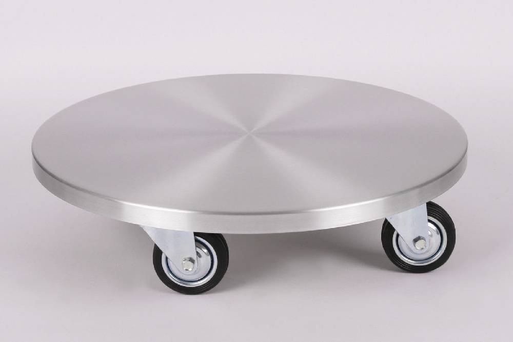 Szagato Rollbrett Pflanzenroller Ø46cm ALU 200kg große Rollen SZAGATO Made in Germany Blumenuntersetzer Möbelroller Outdoor Blumenroller Transportroller Online Outlet