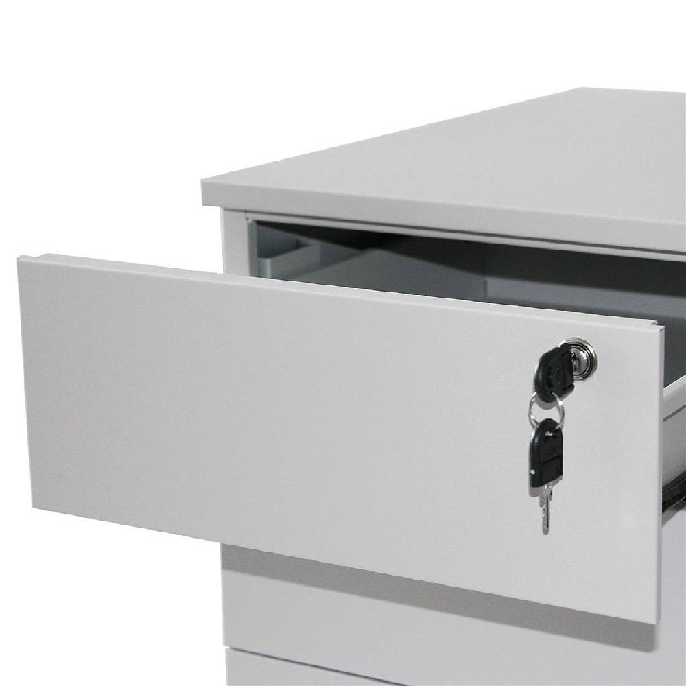 Szagato Rollcontainer Stahl Eco 3 Schubladen 53x40x59cm lichtgrau SZAGATO Bürocontainer Schreibtisch UnterschrankRollcontainers Rollcontainer Büro Exklusive Angebote