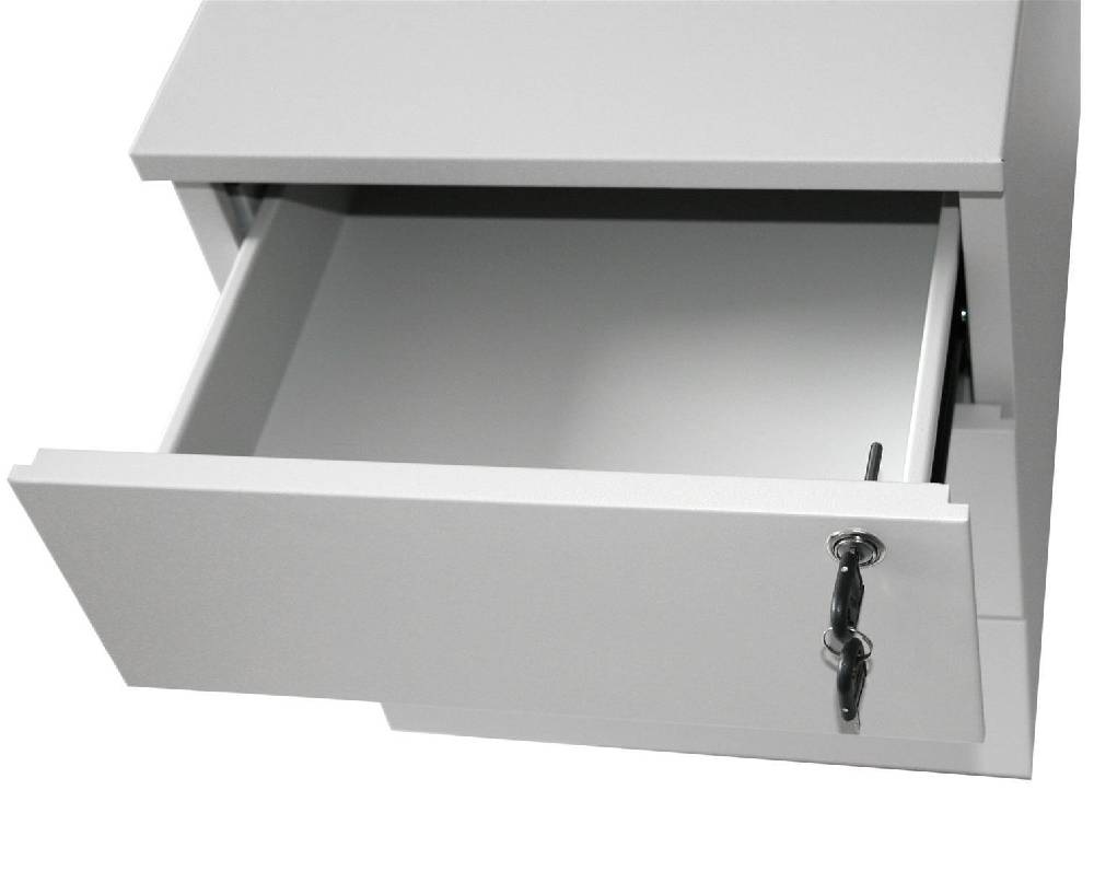 Szagato Rollcontainer Stahl Eco 3 Schubladen 53x40x59cm lichtgrau SZAGATO Bürocontainer Schreibtisch UnterschrankRollcontainers Rollcontainer Büro Exklusive Angebote