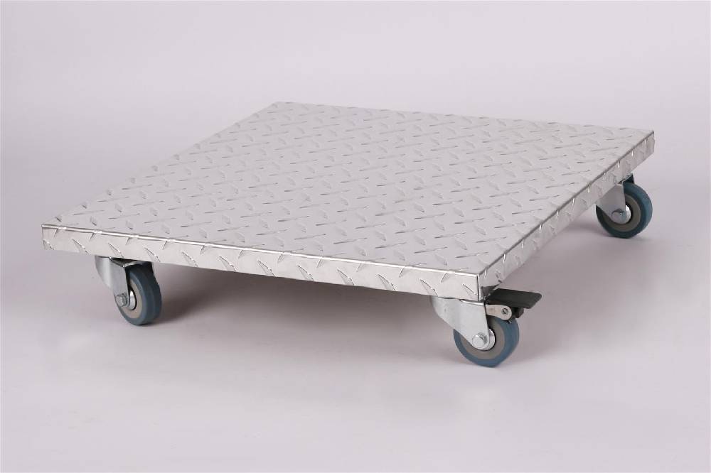 Szagato Rollbrett Pflanzenroller 50x50cm ALU 150kg PU-Rolle+Bremse SZAGATO Made in Germany Blumenuntersetzer Möbelroller Outdoor Blumenroller Transportroller Letzter Tag