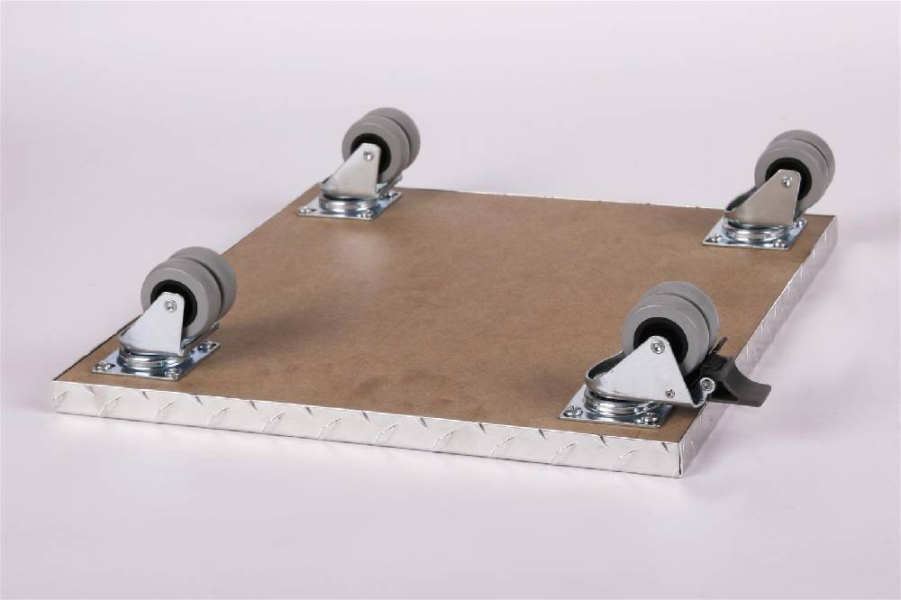 Szagato Rollbrett Pflanzenroller 50x50cm ALU 300kg Doppelrollen + Bremse SZAGATO Made in Germany Blumenuntersetzer Möbelroller Blumenroller Transportroller Bis zu 50% Rabatt