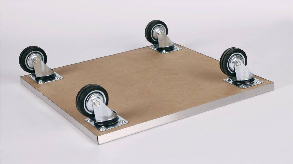 Szagato Rollbrett Pflanzenroller 50x50cm Edelstahl 200kg große Rollen SZAGATO Made in Germany Blumenuntersetzer Möbelroller Blumenroller Transportroller Vierteljährliche Förderung