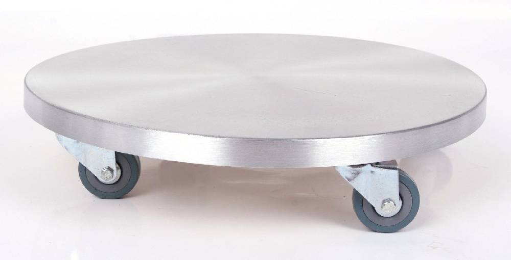 Szagato Rollbrett Pflanzenroller Ø30cm ALU 150kg PU-Rolle SZAGATO Made in Germany Blumenuntersetzer Möbelroller Outdoor Blumenroller Transportroller Riesige Rabatte