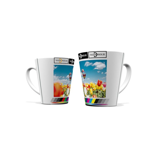 Tassendruck Latte Macchiato Panorama- konisch 300 ml Sonderangebote