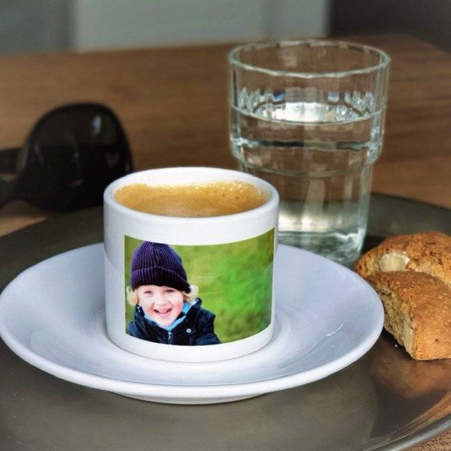 Tassendruck Espresso Henkel Rund mit Unterteller Tiefpreis