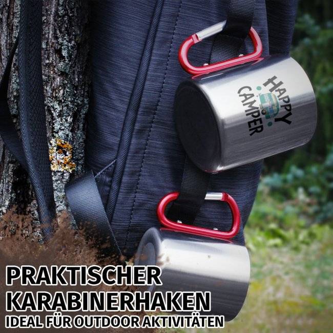 Tassendruck Edelstahl-Thermobecher mit Karabiner JETZT KAUFEN