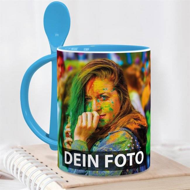 Tassendruck Löffeltasse Klassik hellblau Tägliche Deals