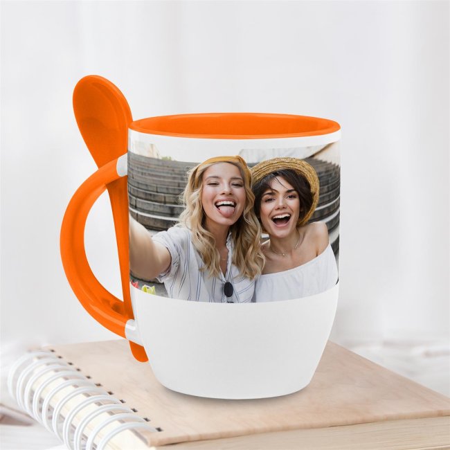 Tassendruck Löffeltasse orange Super Sparpreis