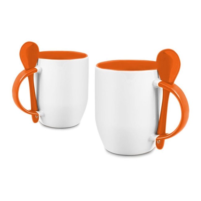 Tassendruck Löffeltasse orange Super Sparpreis