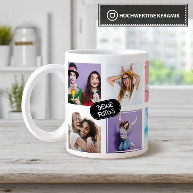 Tassendruck mit Fotocollage - verschiedene Designs Zeitbegrenzte Promotion