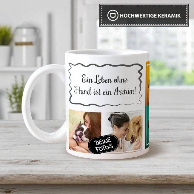 Tassendruck mit Fotocollage und Wunschtext - verschiedene Designs Bis zu 60% Rabatt