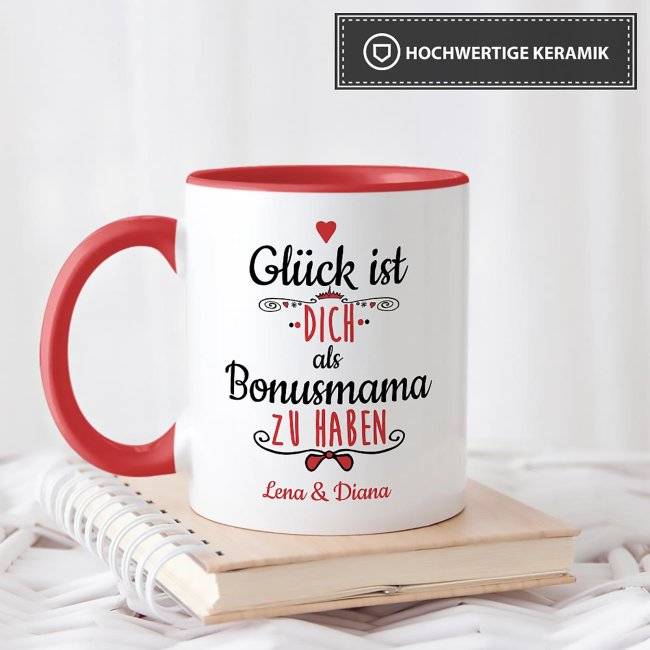 Tassendruck mit Namen und Foto - Glück ist, Dich zu haben - weiblich Discount Store für neue Produkte