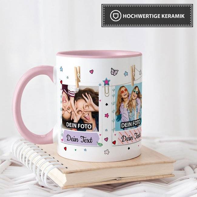 Tassendruck für die beste Freundin - Polaroidfotos - mit Wunschtext Clearance-Verkauf