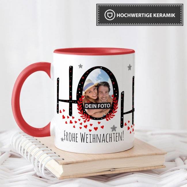 Tassendruck Weihnachtstasse selbst gestalten mit Fotos Kostenloser Versand international